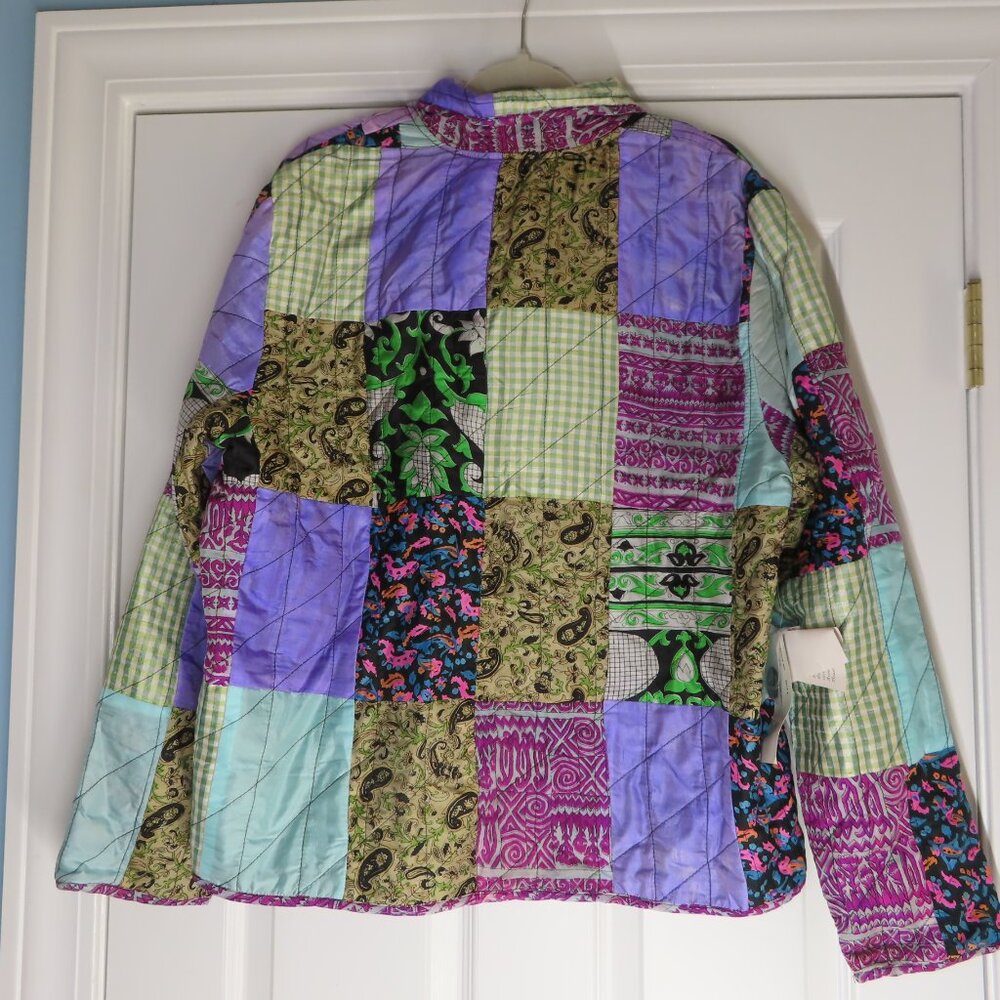 NWT Allure Reversible Colorful Patchwork Jacket P… - image 2